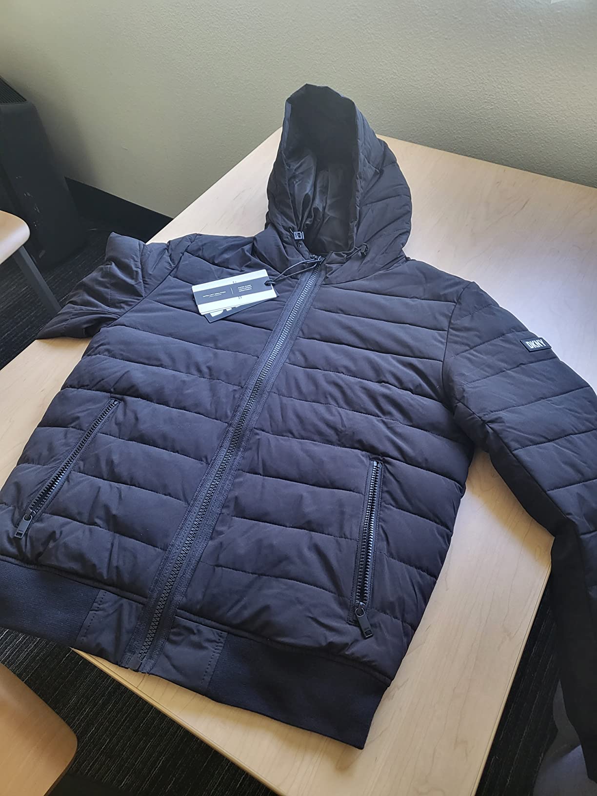 Dkny Jacket DKNY Synthetic Quilted Performance Hooded Bomber