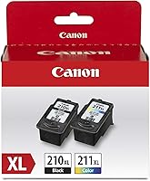 Vista 1 de Canon Paquete económico de tinta original PG-210 XL / CL-211 XL (2 cartuchos), compatible con MX320/330/340/350/410/420