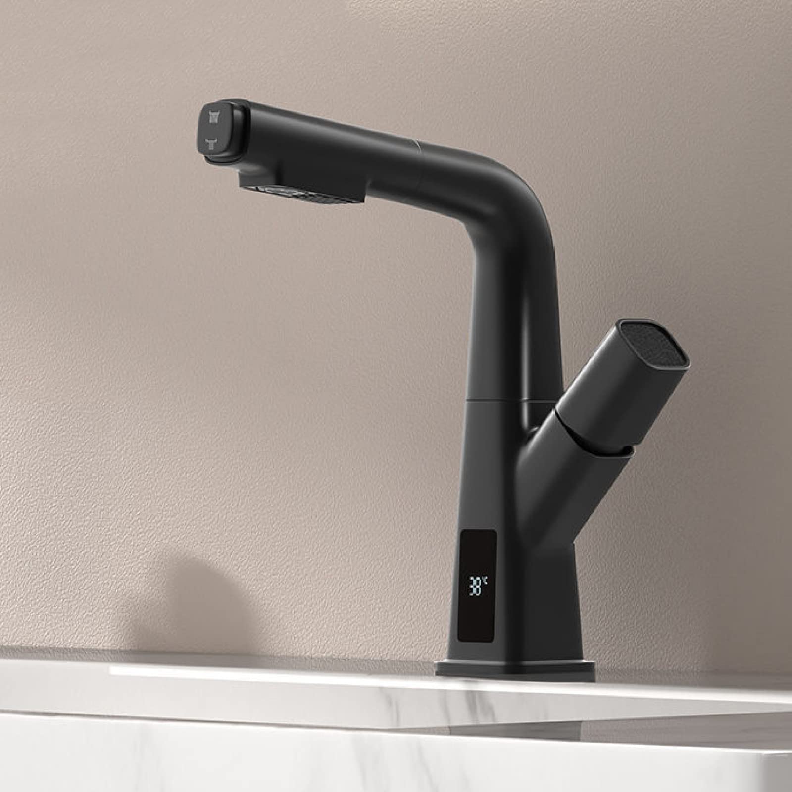 Robinet de lavabo de salle de bain moderne avec douchette extensible pour simplifier votre routine