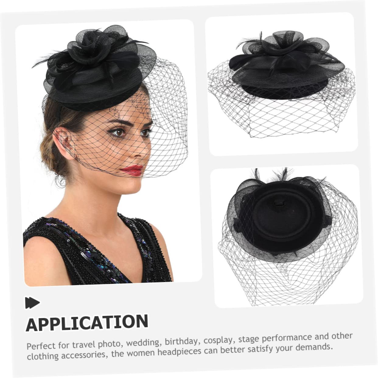 GALPADA 2Pcs Cappello da Cocktail Fascinators per Le Donne Tea Party Tea Party Banchetto Copricapo Tea Party Copricapo Wedding Fascinator Cappello di Fascinator Sposa
