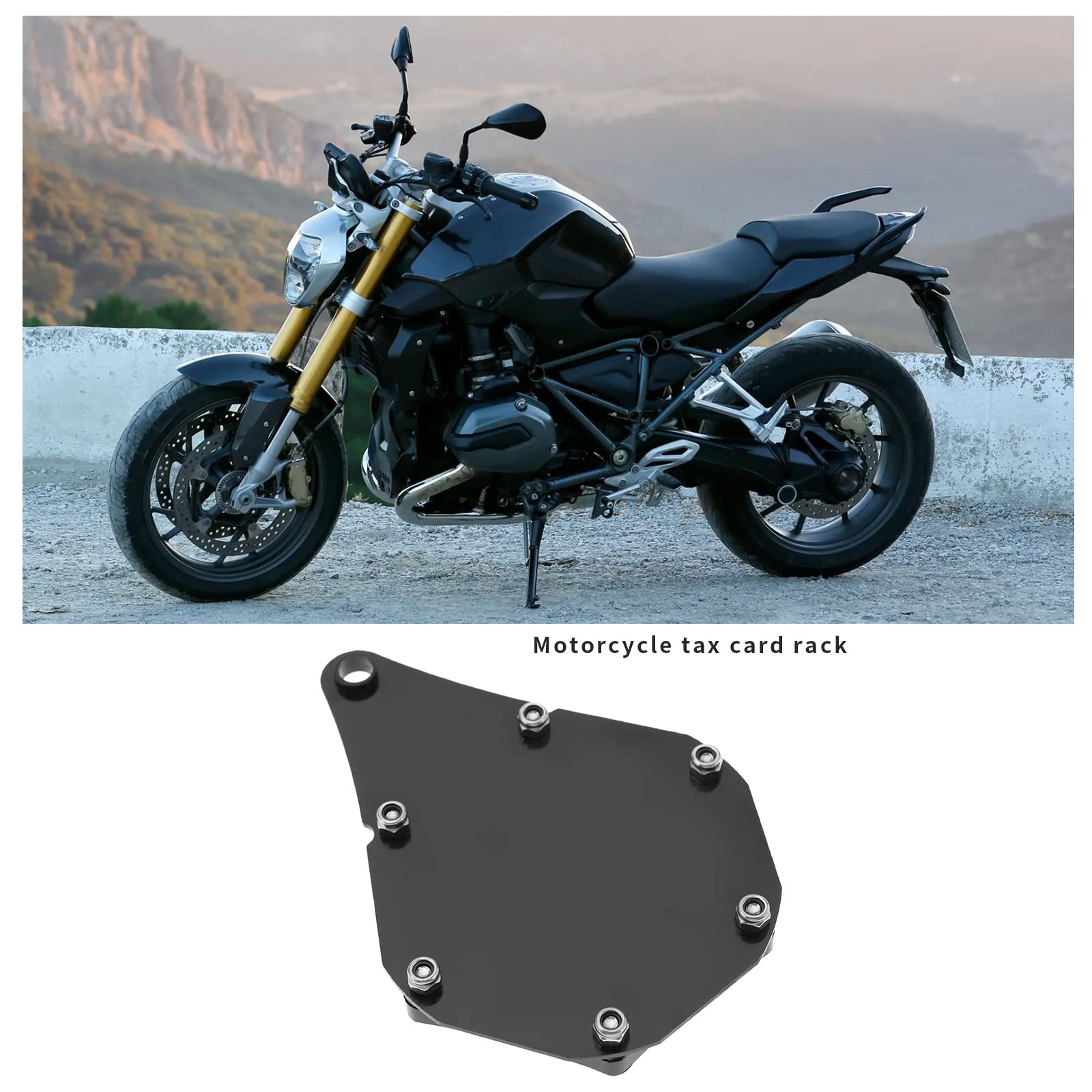 Soporte de disco de impuestos para motos con llave Allen aleación de aluminio impermeable disco de impuestos de motocicleta soporte de permiso para motocicletas scooters