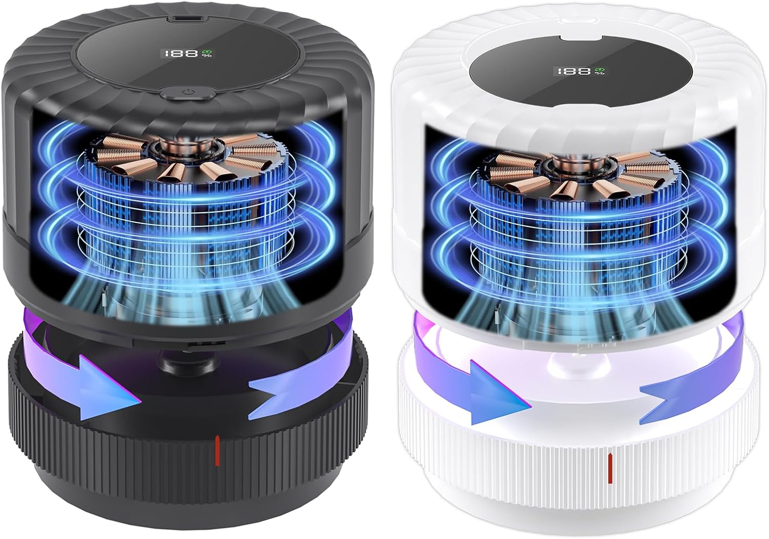 VP06+ Mason Jar Vacuum Sealer, Electric Vacuum Sealer for Jars with Wide and Regular Mouth Mason Lids, Jar Vacuum Sealer for Food Storage, Ideal Present for Mom, Wife, Black and White