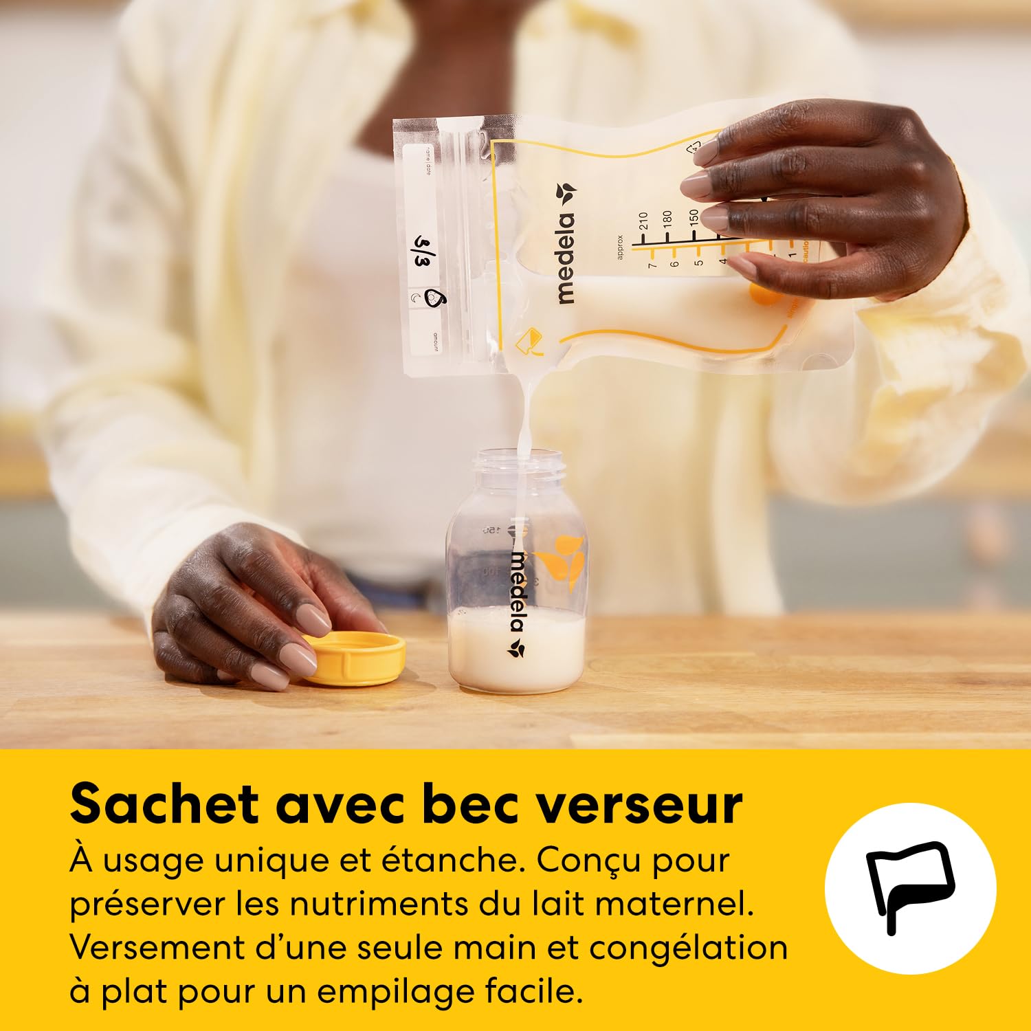 Medela kit de conservation du lait maternel tout-en-un avec biberons de 150 ml, sachets Easy Pour et réutilisables, sachet pour micro-ondes Quick Clean et sac isotherme avec poche de glace profilée