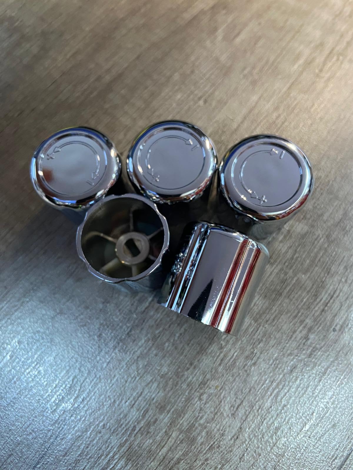 TC Lockshield Radiator Valve Wheelhead Plastic Cap Chrome pack of 5