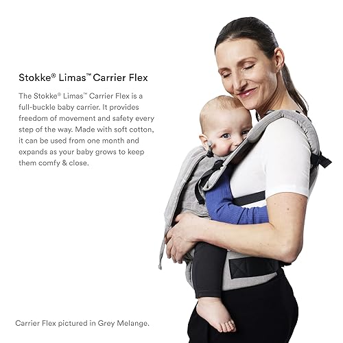 Miniatura 3 de Stokke Limas Carrier Flex, Slate Melange - Portabebés de hebilla completa - Ergonómico con características ajustables - Tres opciones de transporte