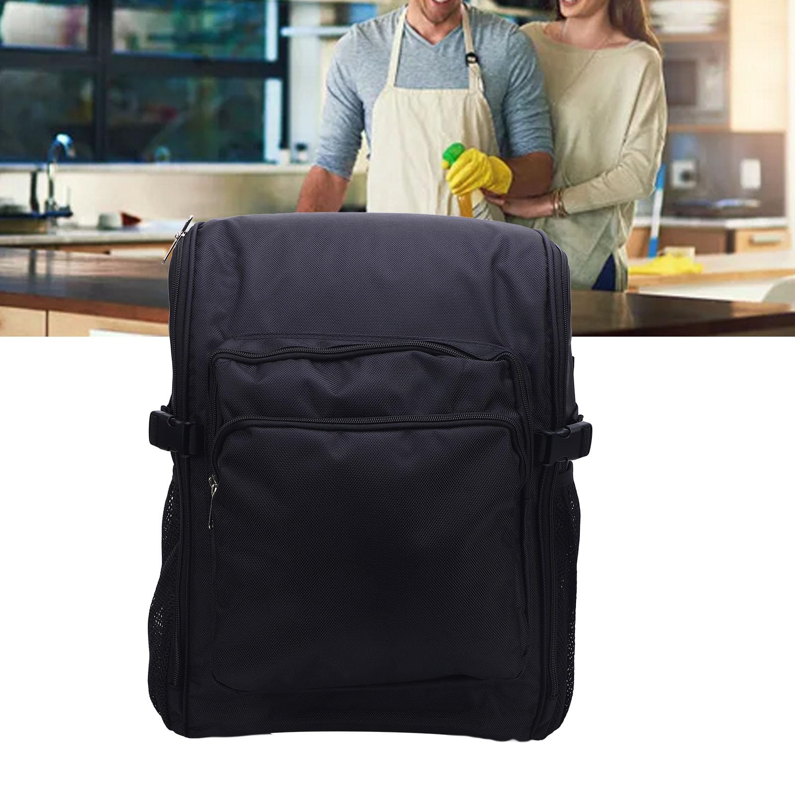 Cocoarm Plecak na Narzędzia do Czyszczenia 45x32x19cm Duża pojemność 1000D Tkanina Oxford (BLACK)