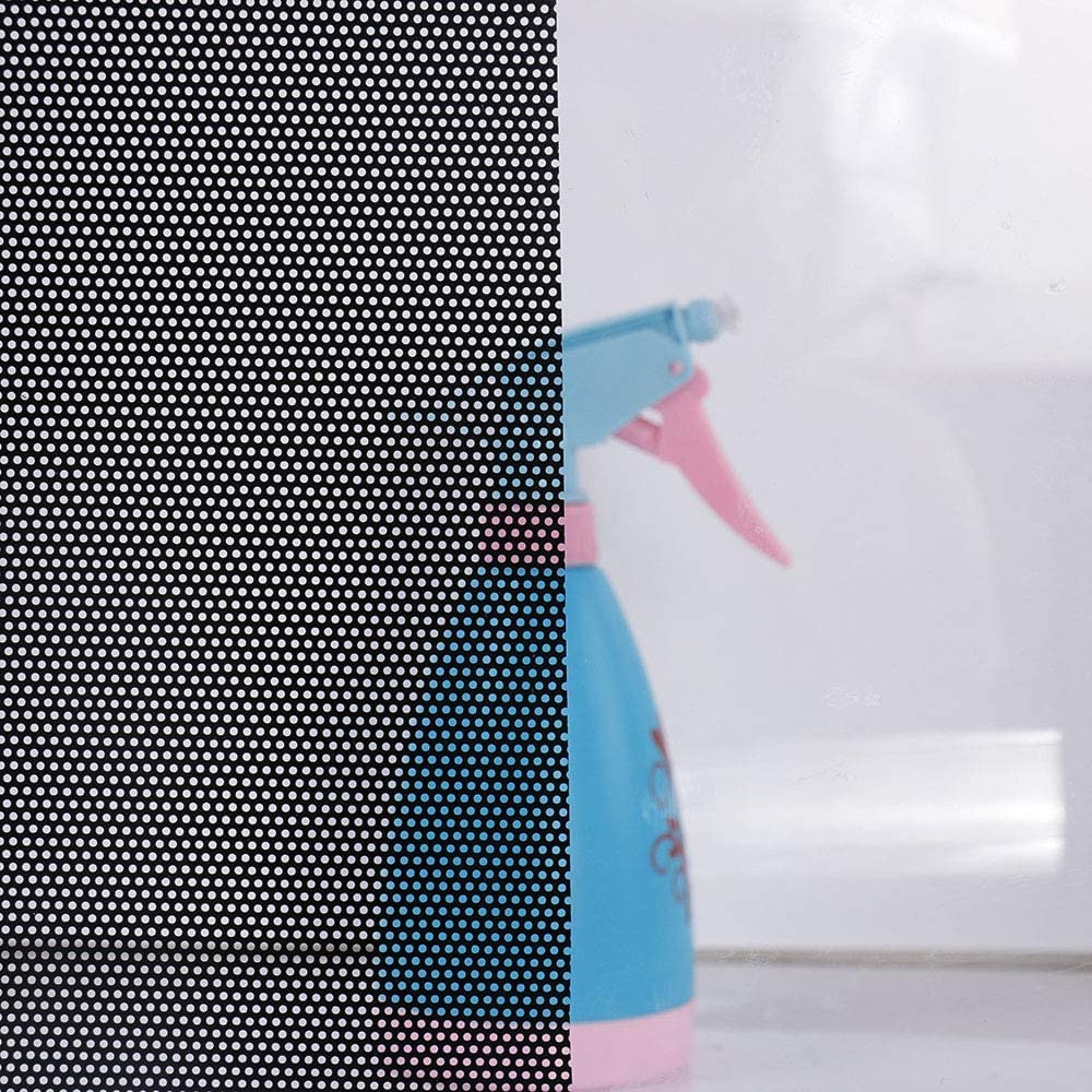 Black Dotted Privacy Window Film - One Way Vision -3