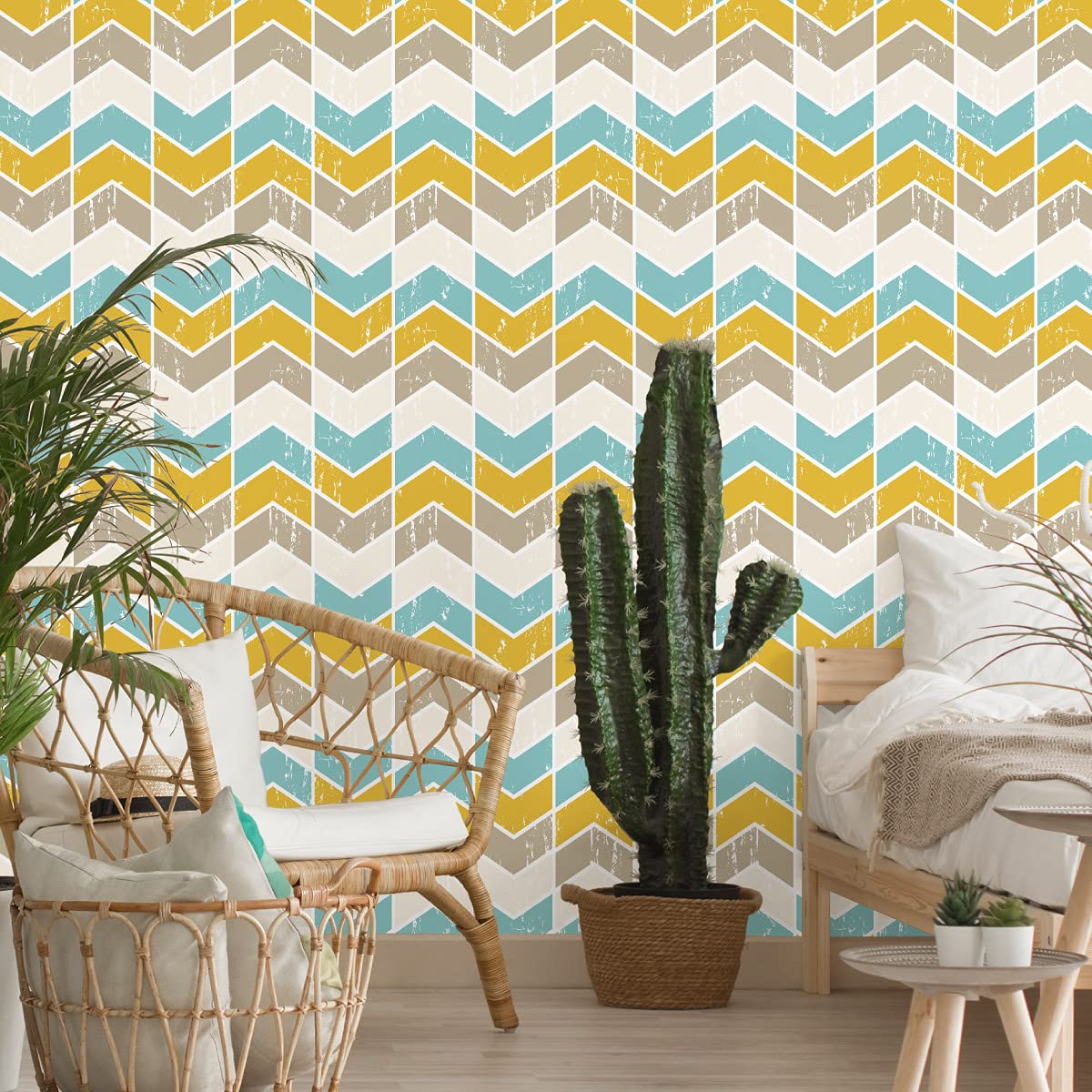 Muralo Tapeta 10 m, rolka flizeliny, minimalistyczny, mozaika, wzór geometryczny, matematyka, tapeta z włókniny, 1000 x 53 cm, tapeta ścienna, do salonu, sypialni, nowoczesna dekoracja ścienna