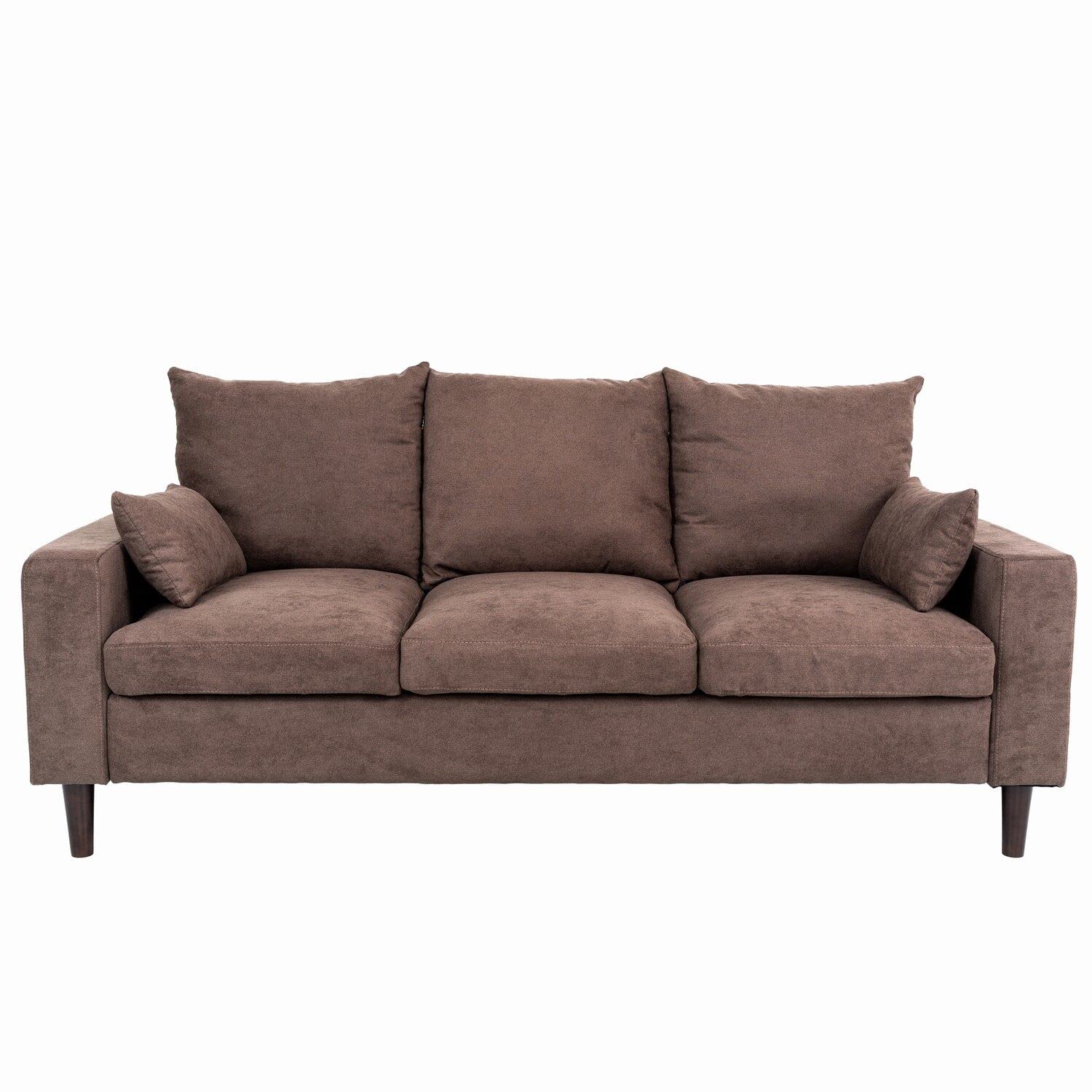 Panana Fabric Corner Sofa Couch L Shape Sofa Settee, 3 Seater Sofa with Lounge Ottoman, Left & Right Hand Side for Living Room Furniture, - Image 5