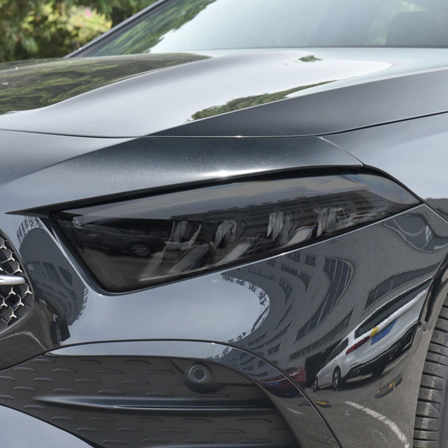 JCAKES Car Headlight Protective Film Vinyl Restoration Transparent Black TPU Sticker，for Benz A Class W177 2018-2023 Accessories