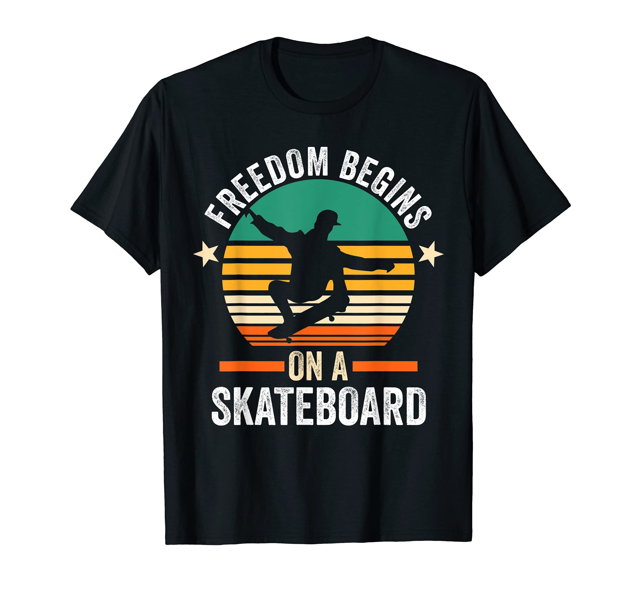 Freedom begins on a Skateboard Skateboard T-Shirt