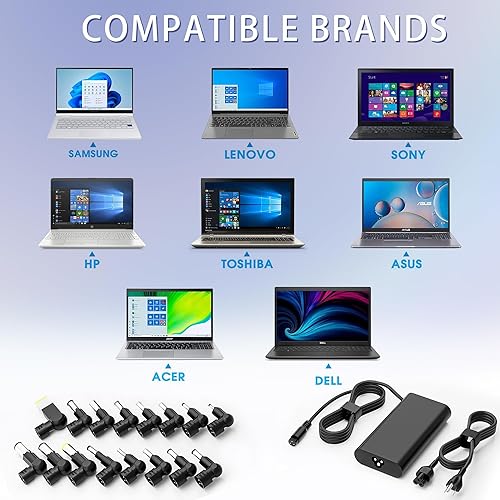 Miniatura 4 de Cargador universal de 90 W para portátil Dell HP Acer Asus Lenovo Toshiba Samsung Sony Fujitsu Gateway Notebook Ultrabook Chromebook Adaptador de CA