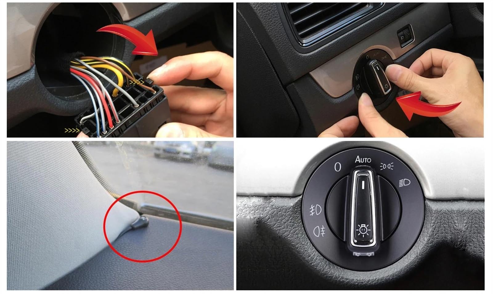 Włącznik światła przeciwmgielnego dla Skoda Fabia 1999-2014 1C0941531 3BD941531 Modyfikacja aktualizacji reflektorów przełącznik sterowania moduł czujnika światła