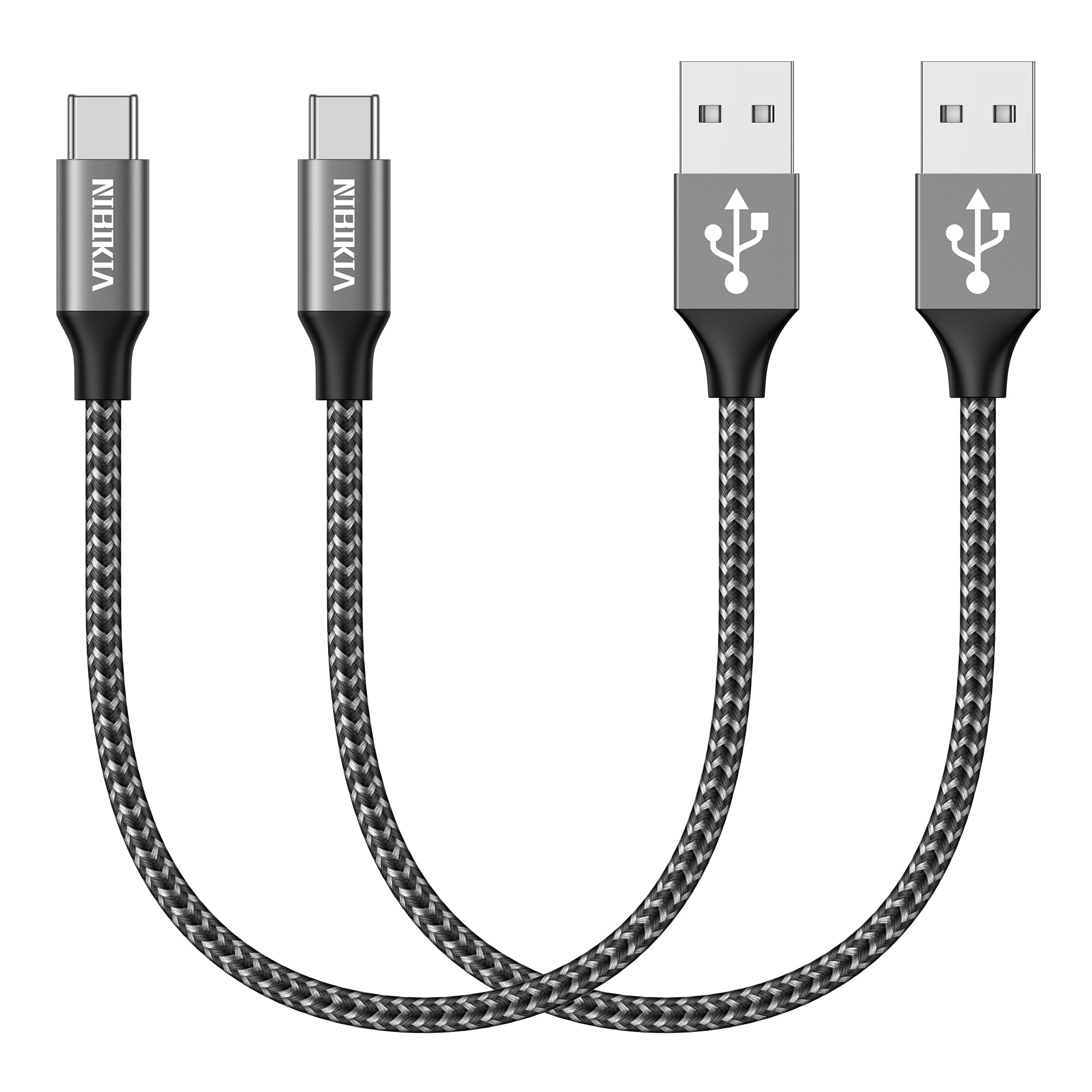 Cavo USB C 0.5M+0.5M,3.1A Cavo USB Type-c Nylon Ricarica Rapida per iPhone 17 16 15 Pro Max, Samsung Galaxy S25/24/S23, Pixel 7 iPad Pro MacBook Air