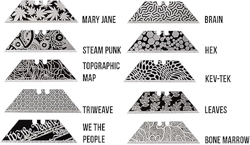 Miniatura 5 de NDZ Performance Reemplazo de hoja de acero para cuchillos utilitarios y cortadores de caja, diseños personalizados grabados con láser de doble cara,