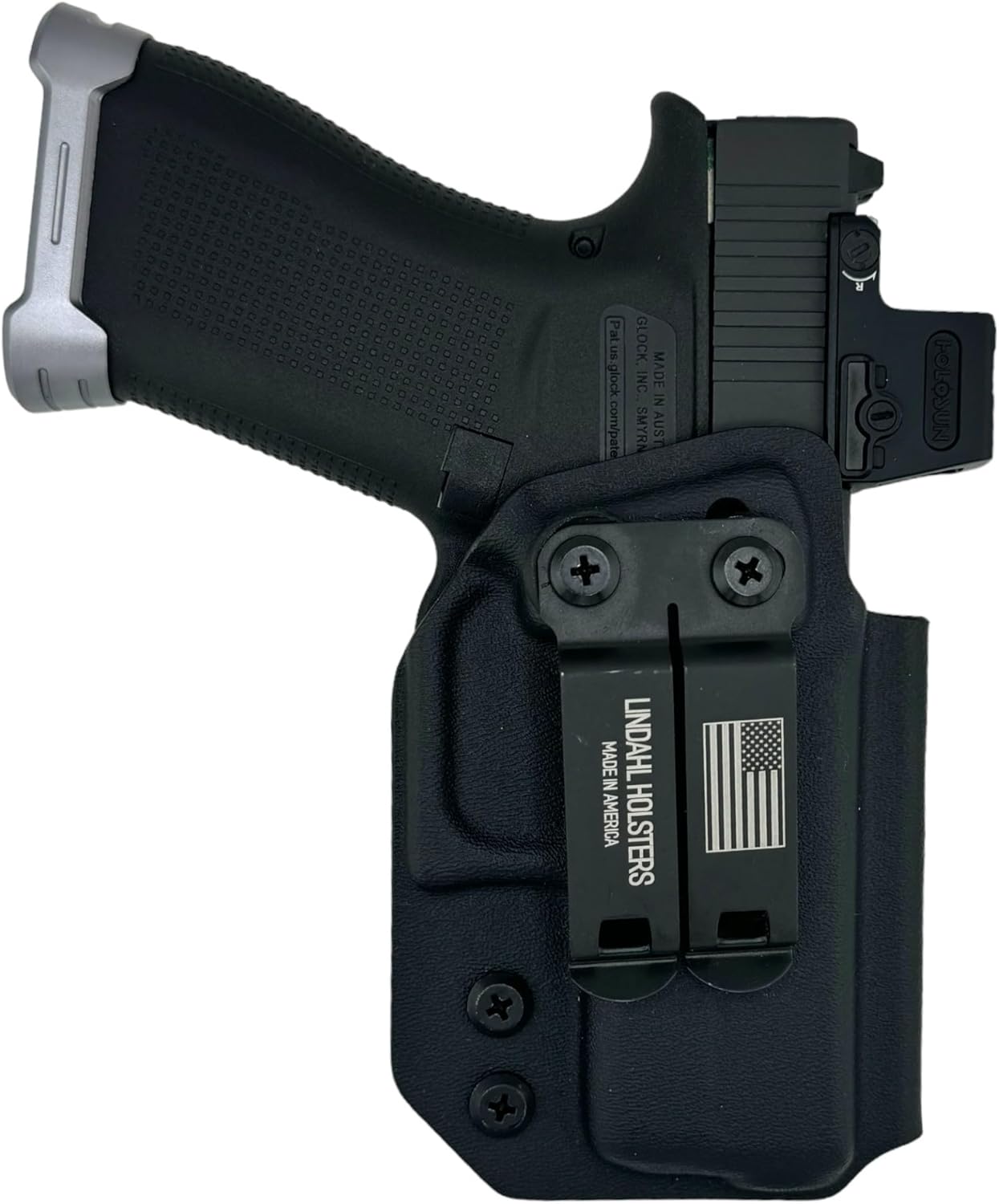 IWB - Compatible with Glock 43, 43X, 43X MOS Holster - Optic Ready - Inside The Waistband Concealed Carry - Adjustable Cant & Retention Kydex Holster - Made in USA