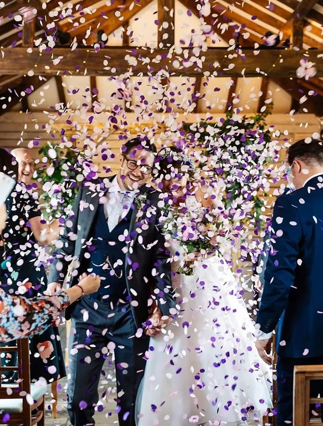 Purple Silver Confetti/Purple Birthday Party Decorations Centerpiece Table Party Decorations/Engagement Baby Shower/Wedding Purple Graduation 2026 image 5