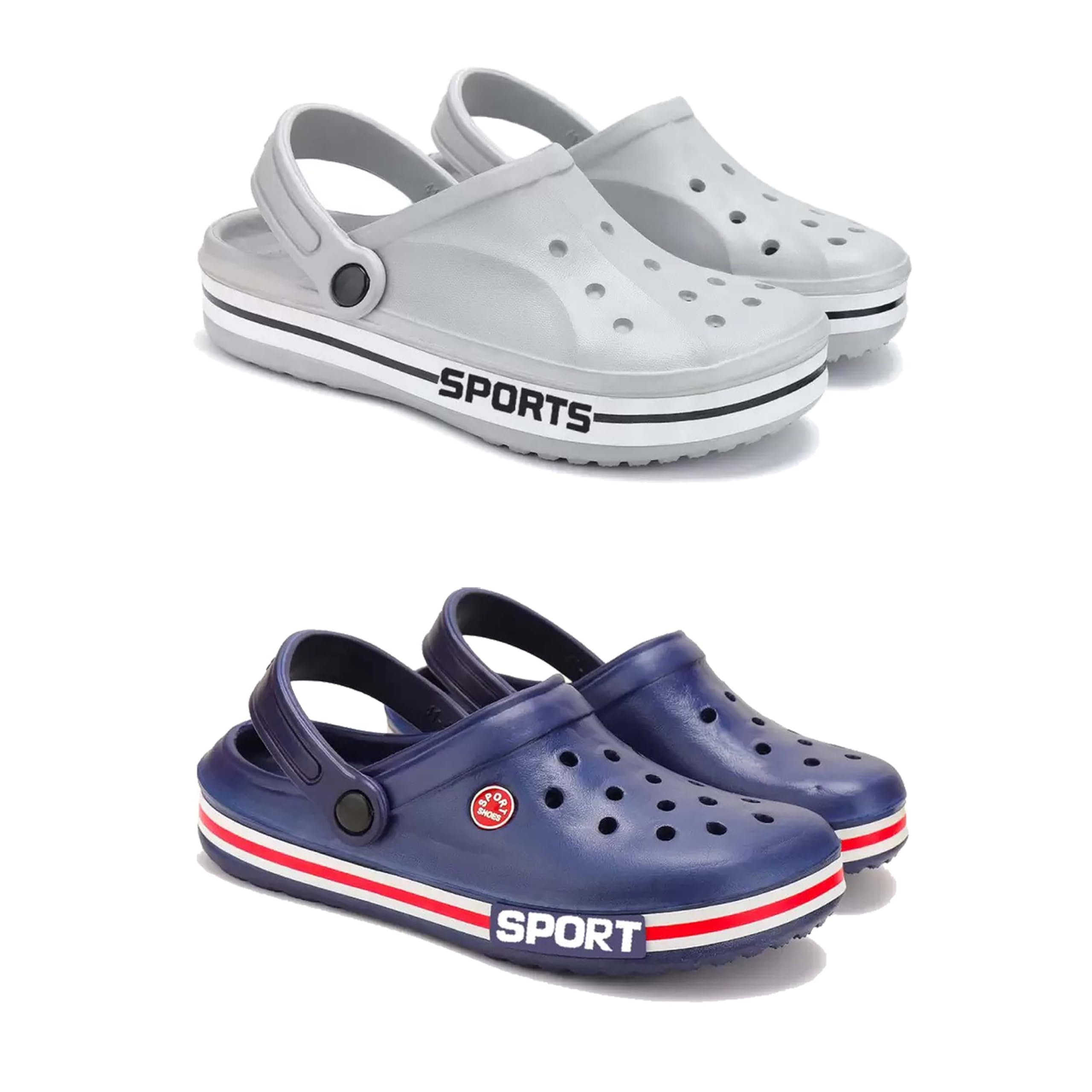 Men's Sandals Clogs| Lightweight Wear| Stylish & Easy to Wear For Men's PCV-SAN-(2-COMBO)-3067-3015