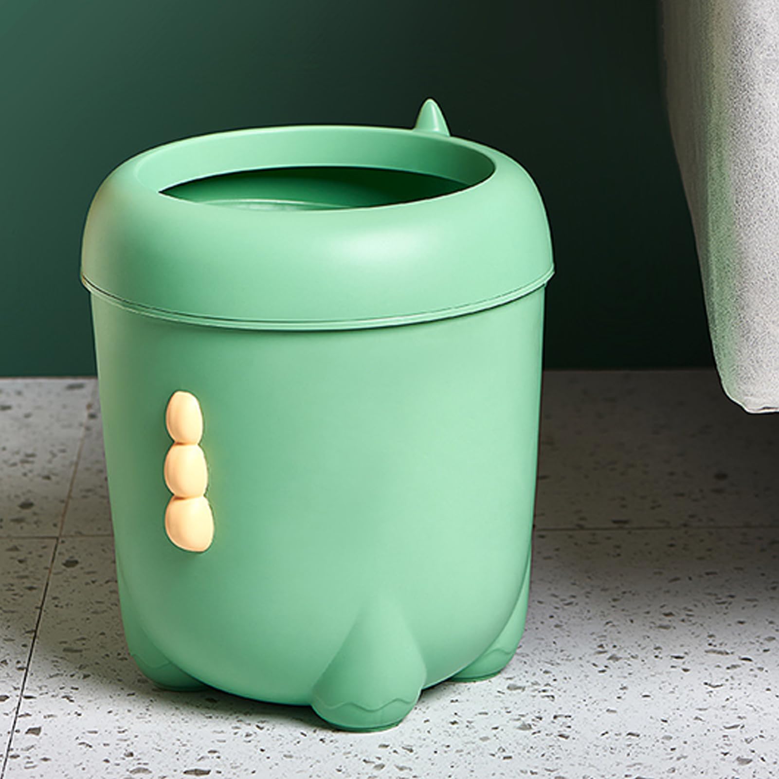 Caje De Trash Caje De Niño - Bin de desechos en forma de dinosaurio pequeño, mini cesta creativa de basura, organizador de gran capacidad, elegante recipiente de , basura de la habitación comp