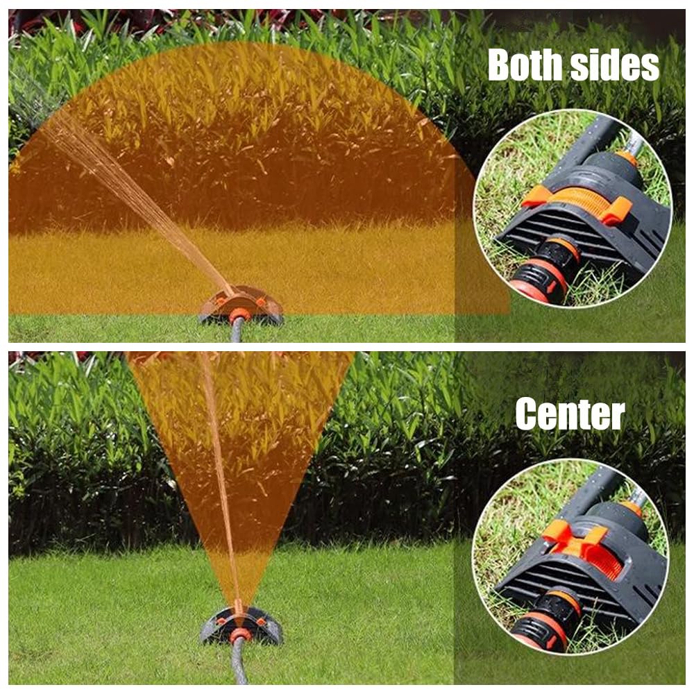 Irrigatore oscillante, irrigatore per prato, 19 fori, 4 livelli regolabili | Sistema di irrigazione automatico, irrigatore da giardino, sprinkler grande area di 180 gradi, per prato, orto, piante