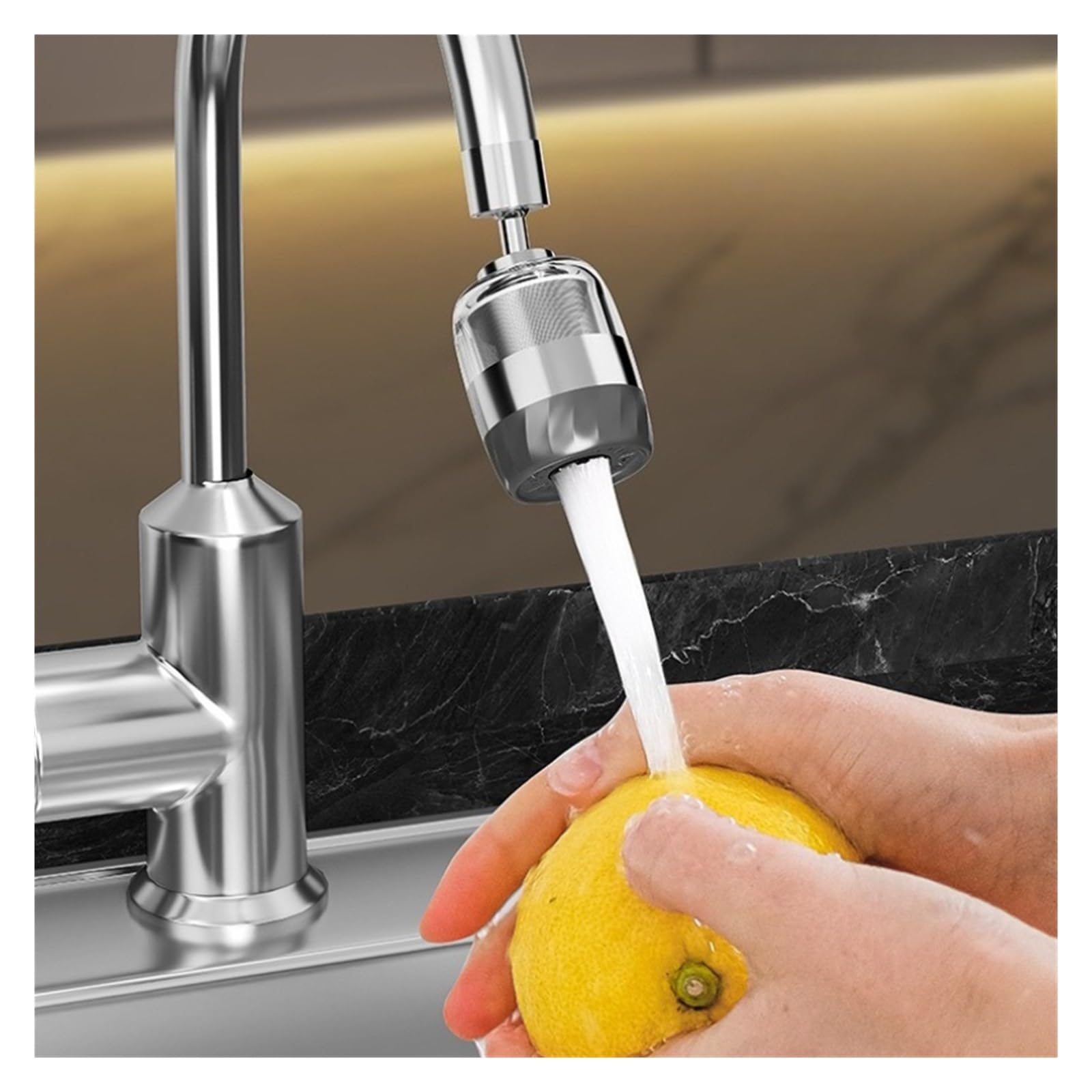 Filtre de robinet domestique en ABS/acier inoxydable