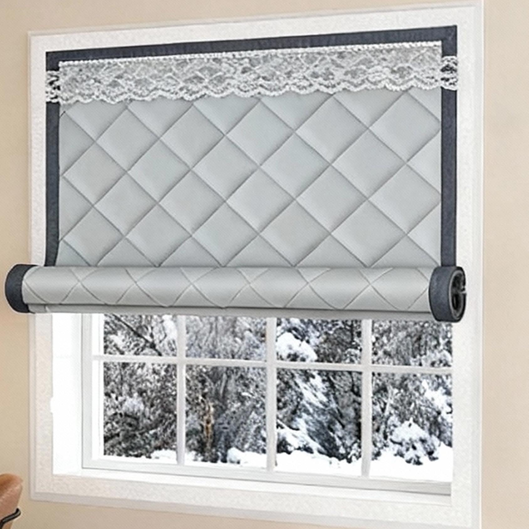 Selbstklebende Fensterisolierungsset, Baumwoll vorhang Fenster Isolierung Gegen Kälte,Thermo Fensterabdeckung, Isolierfolie Fenster Winter,Wetterfeste für Schlafzimmer