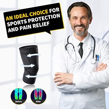 CAMBIVO Bundle for NS10 Knee Brace (Medium) and KCS-1 Knee Strap