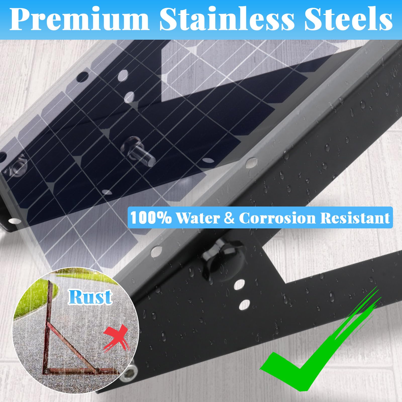 Verstelbare hoek, 0-60 graden, 556 mm, zonnepaneel, houder, zonnepaneel, 100 W, bevestiging voor leuningen, balkon, boot, camper, plat dak, PV module (2 stuks Verstelbare hoek, 0-60 graden, 556 mm, zonnepaneel, houder, zonnepaneel, 100 W, bevestiging voor leuningen, balkon, boot, camper, plat dak, PV module (2 stuks