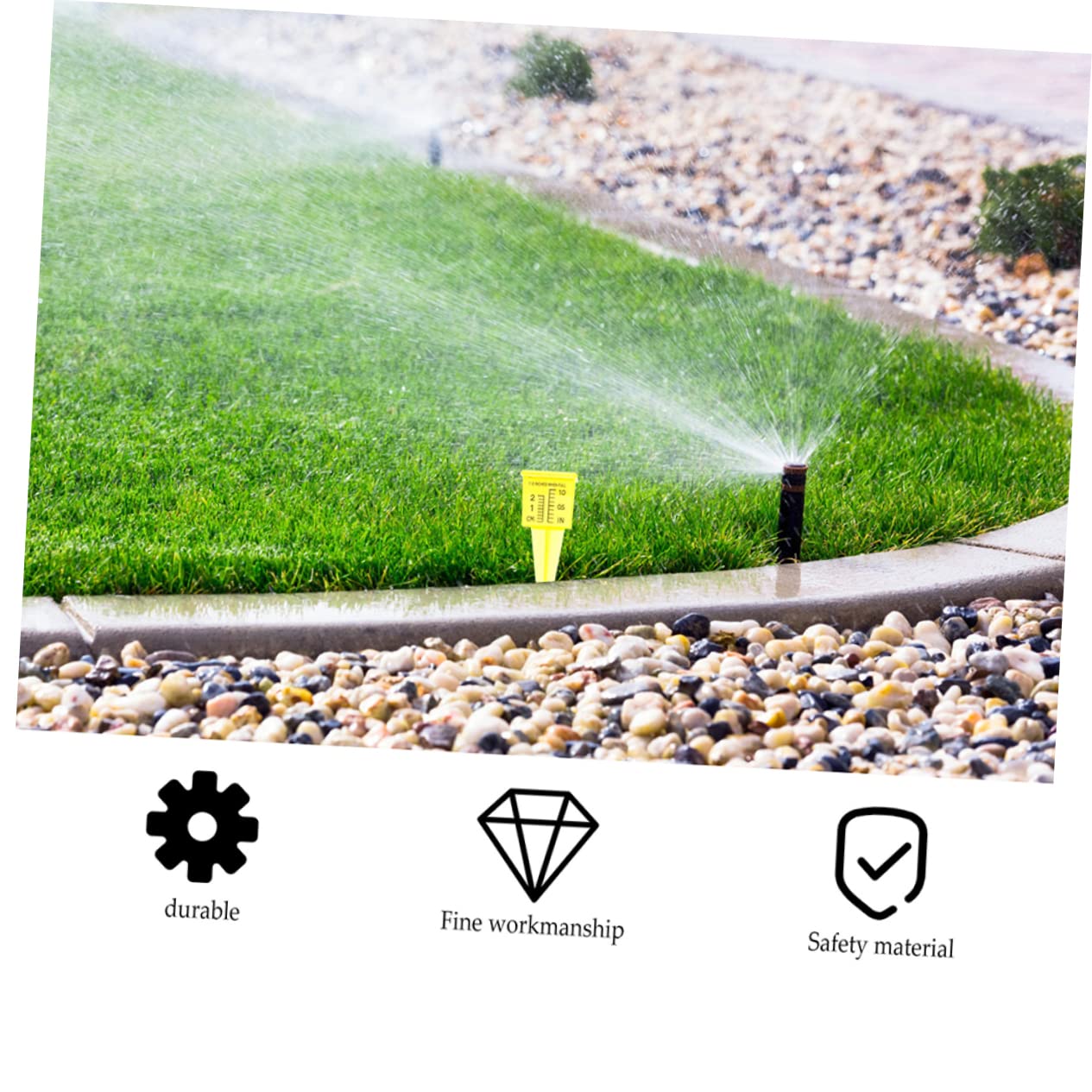 SUPVOX 5 Set Di Misurazione Accurata Della Pioggia Pluviometro Per Esterni Irrigatore in Plastica Per Giardino Cortile E Prato 4 Pezzi * 5