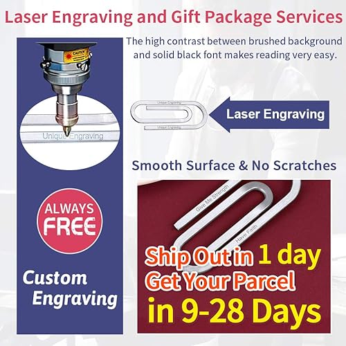 Miniatura 3 de FaithHeart Can Engrave - Clip de dinero para hombre, acero inoxidablechapado en oro, tarjetero minimalista para tarjetas, clips personalizados