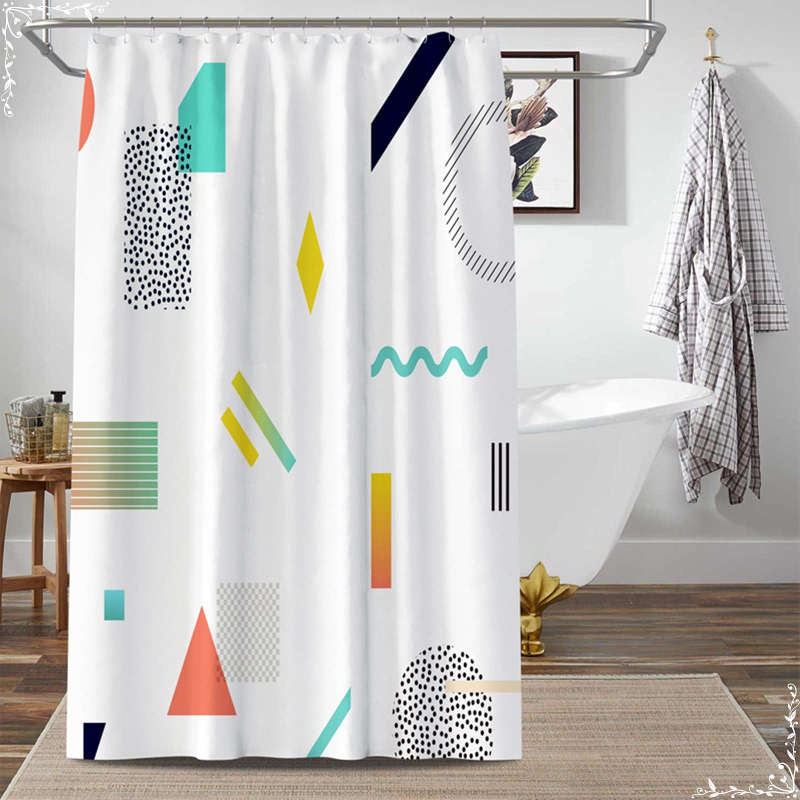 WOSHJIUK Tenda da doccia Tende da bagno Tessuto impermeabile,buona festa del papà,Cortina Decor Bagno Fattoria