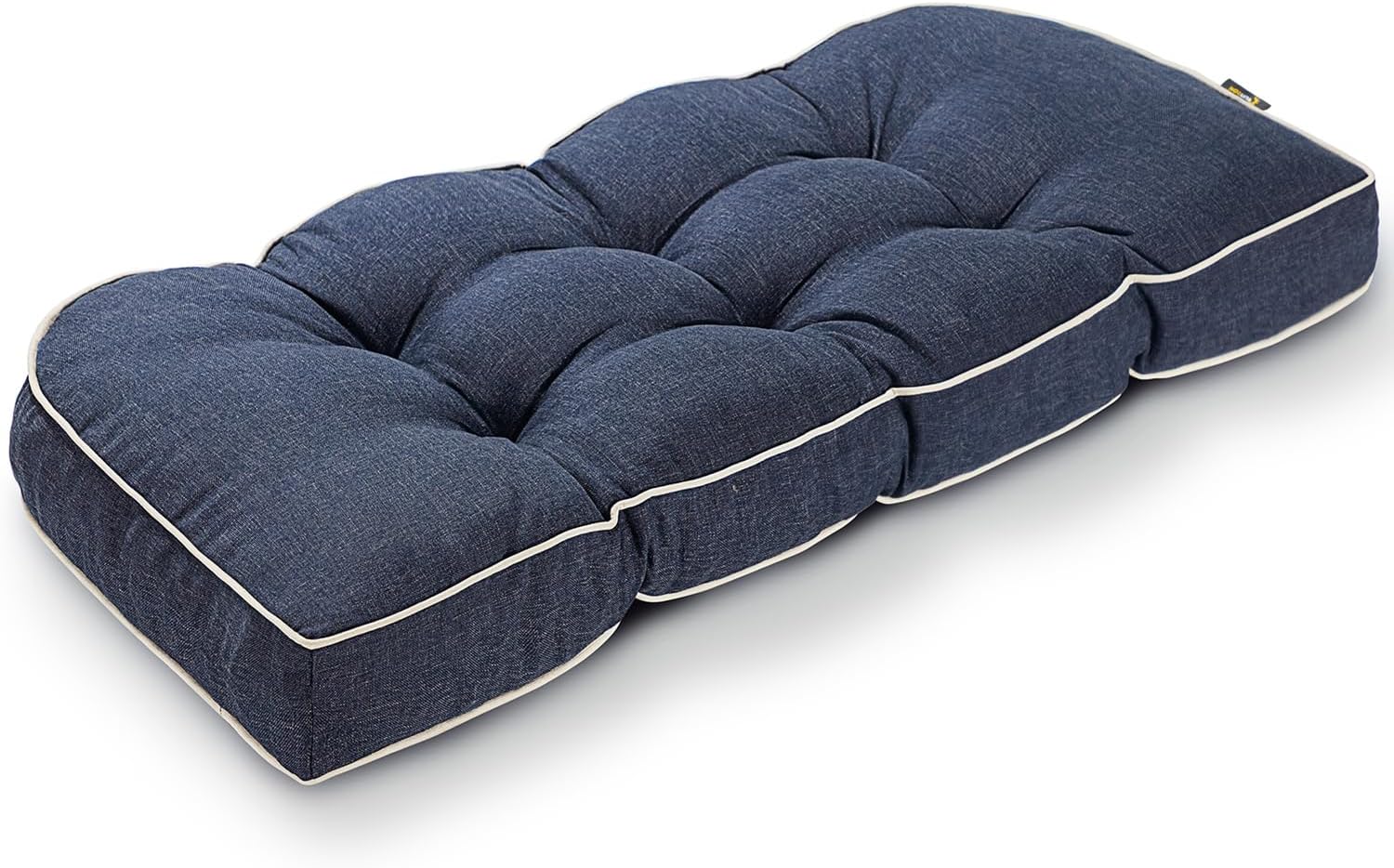 SUNROX Gel Memory Foam Bench Cushion with Piping, Heavy Duty Tufted FadeShied Water Resistant Ultra Durable Thicken Reversible Indoor/Outdoor Bench Seat Pads 42x19x5 inch, Heather Indigo Heather Indigo 42x19 Inch (Pack of 1)