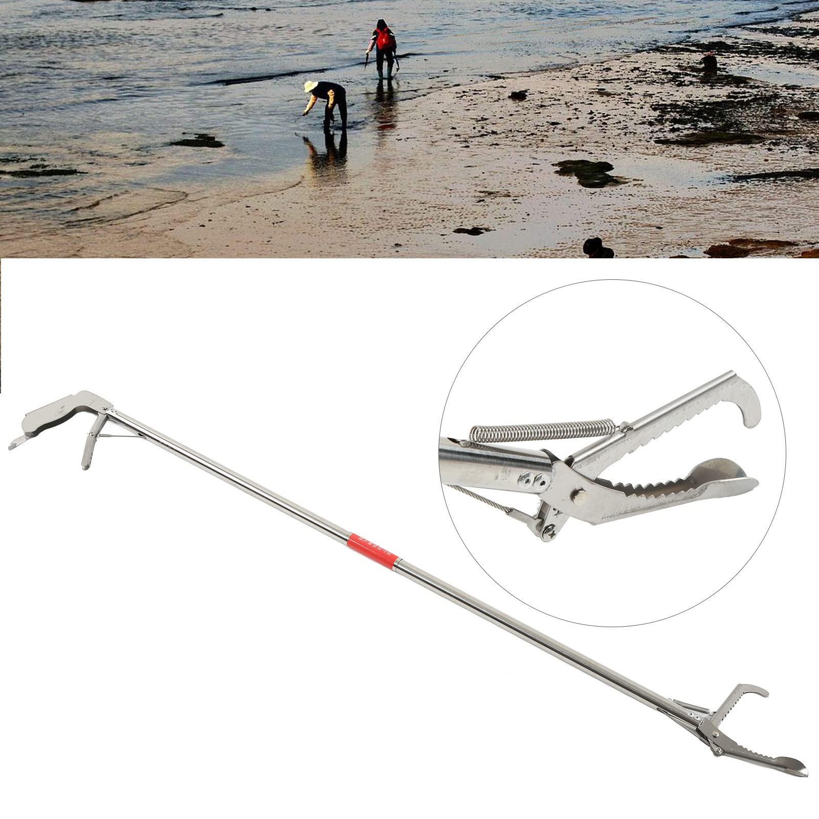 Pinza per Granchio in Acciaio Inossidabile, Pinza per Forbici da Pesca Multifunzione con Punta a Scanalatura Applicabile per Materiale