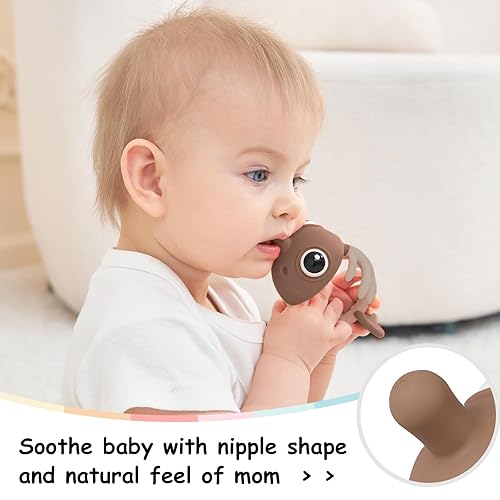 Miniatura 2 de Mombella - Juguetes de dentición para bebés de 3 a 6 meses con clip para chupete, mordedor de pez payaso para bebés de 6 a 12 meses, juguete de