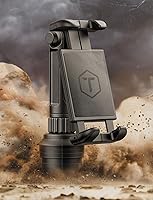 Vista 7 de ToughTested Boom Cup Holder Tablet Mount – Heavy-Duty iPad & GPS Car Mount for Cup Holder – 360° Rotating Arm, Fits Tablets Up to 13