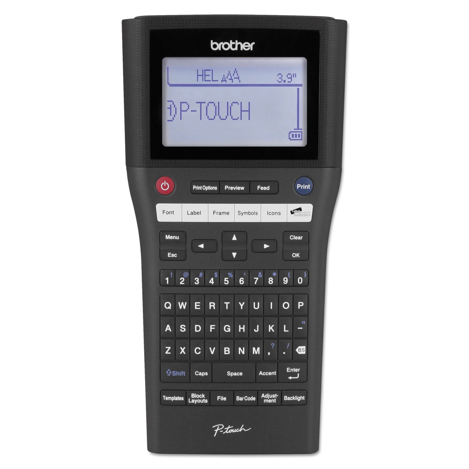 P-touch, PTH500LI, PC-Connectable Label Maker, Rechargeable Portable Labeler, One-Touch Formatting, Brother Vivid Bright Display, Black