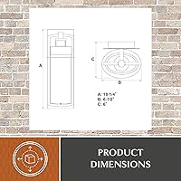Vista 13 de VAXCEL Logan - Linterna de pared LED cilíndrica moderna con pantalla de vidrio transparente, lámpara de pared LED para exteriores para porche
