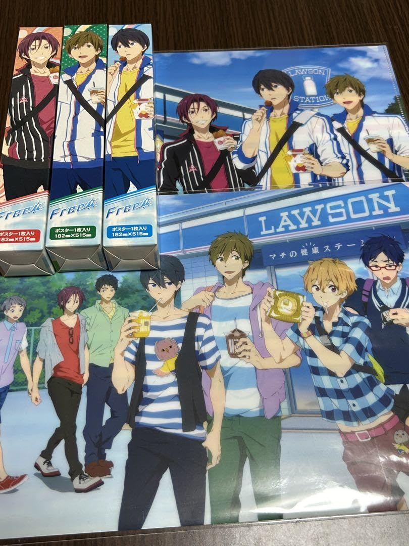 Amazon.co.jp: ローソンコラボ Free! ポスター クリアファイル 5点 