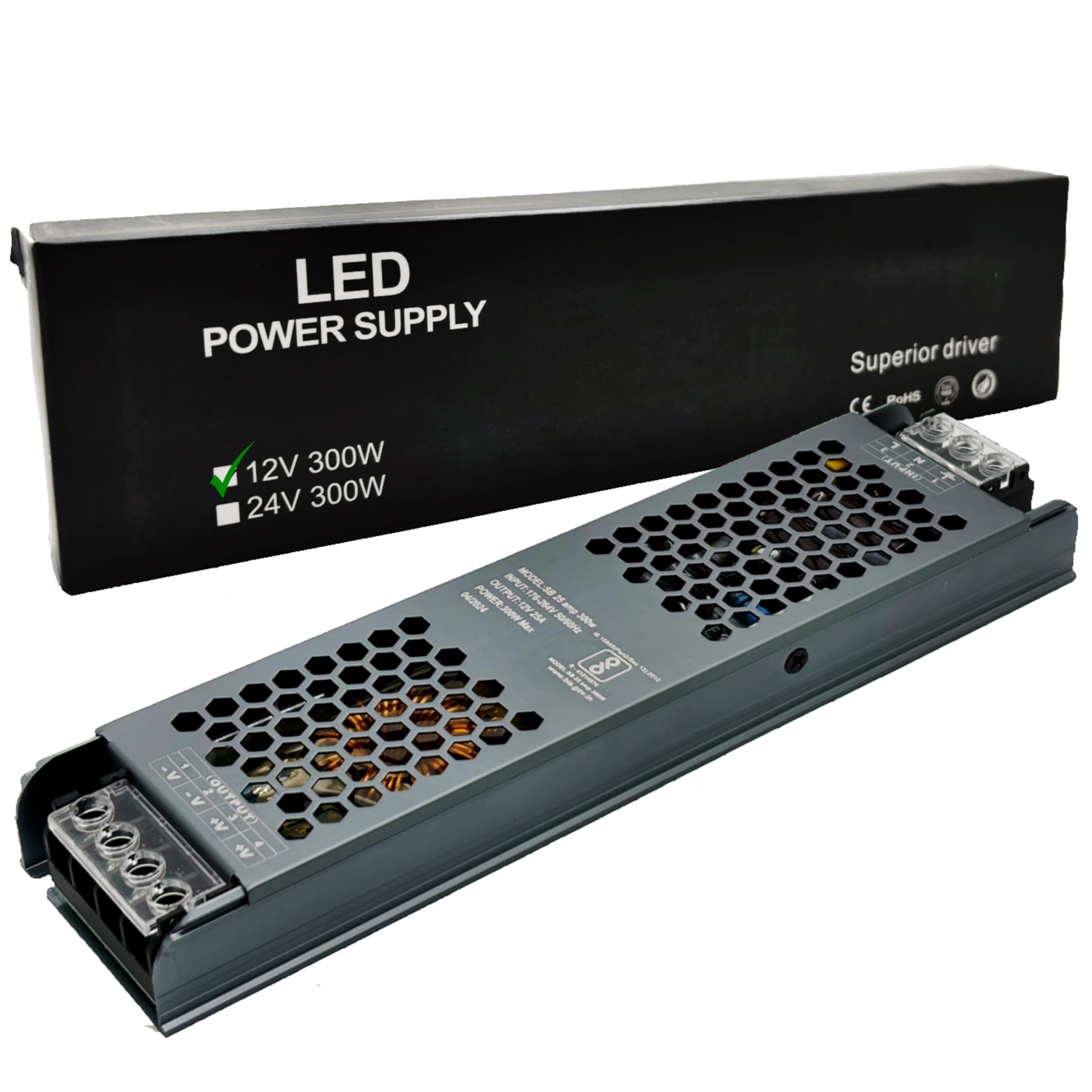 Dreamlux SMPS for PC 12V 25 AMP Adapter 300W Switching Power Supply, BIS Approved | Universal Adapter | Strip, Amplifier | AC to DC 12V Converter (Pack of 1PC)-image-48