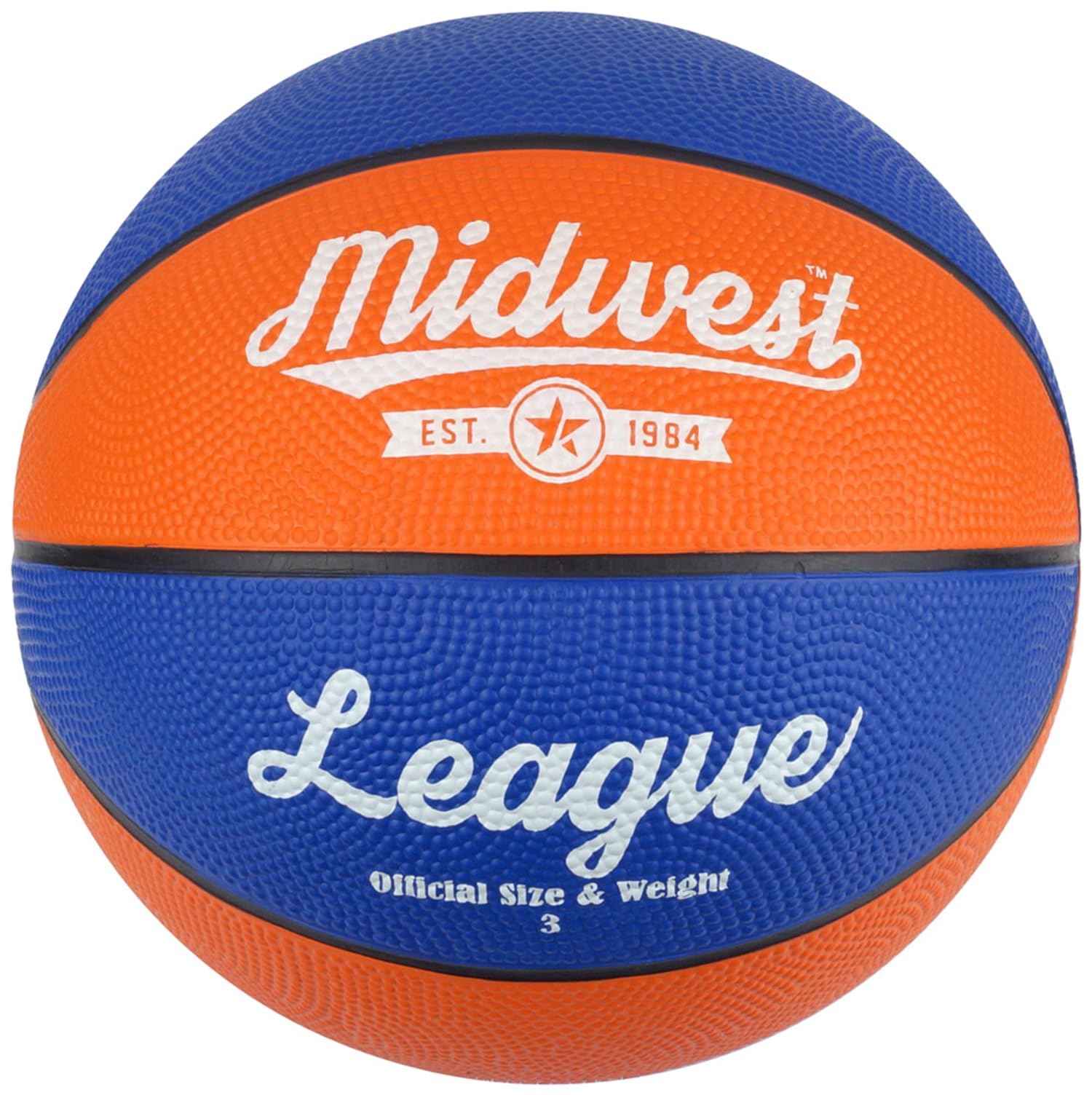 Sports Innovation Ltd Midwest League Basketball Blue/Orange - Various Sizes (Size 7)