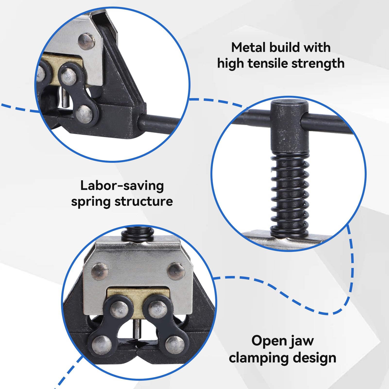 Herramienta para Romper Cadena, Herramientas De Remachado De Paso 420-530, Divisor De Cadena De Metal, Herramienta Cortadora De Extracción De Eslabones Negros para Motocicleta ATV