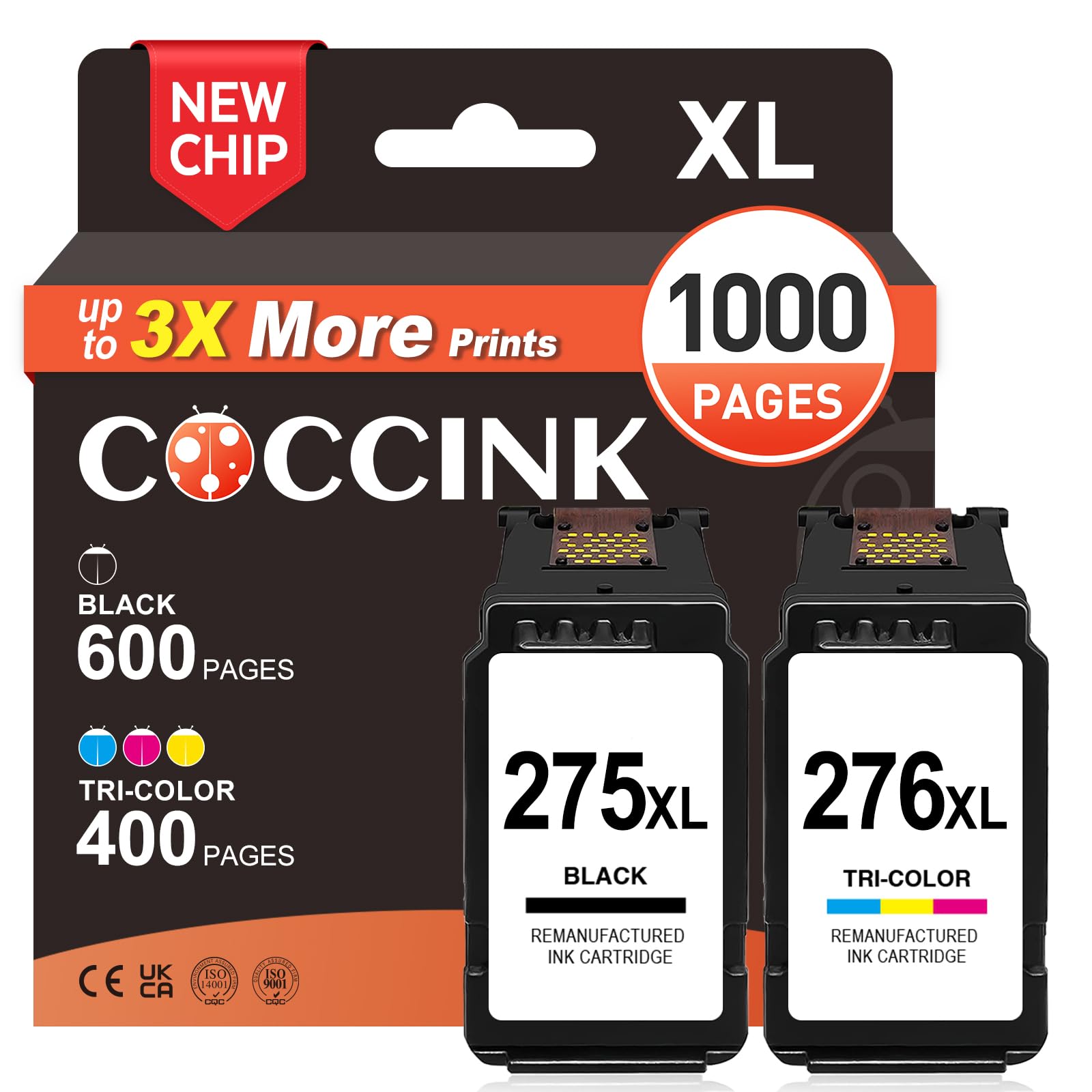 Amazon.com: COCCINK 275XL 276XL Ink Cartridges for Canon Pixma