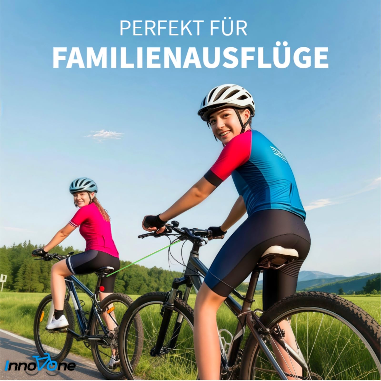 Fahrrad Abschleppseil für Kinder – 2,5 m sicheres Zugseil für Eltern-Kind-Radtouren, universell für Kinder- & Mountainbikes, leicht zu montieren