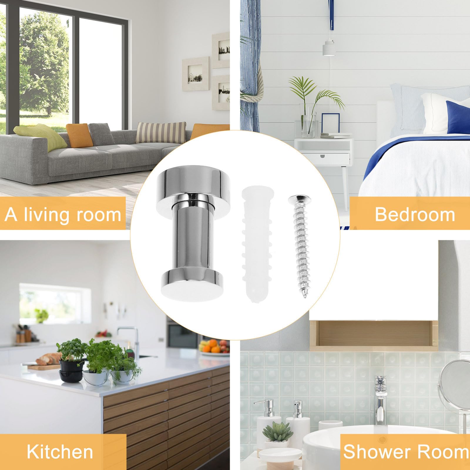 6 Piezas Gancho Para Toalla De Baño Puerta Montado En La Pared Toallero Ganchos Para Toallas Ganchos Adhesivos Para Sombreros Ganchos Decorativos De Pared Ganchos Circulares