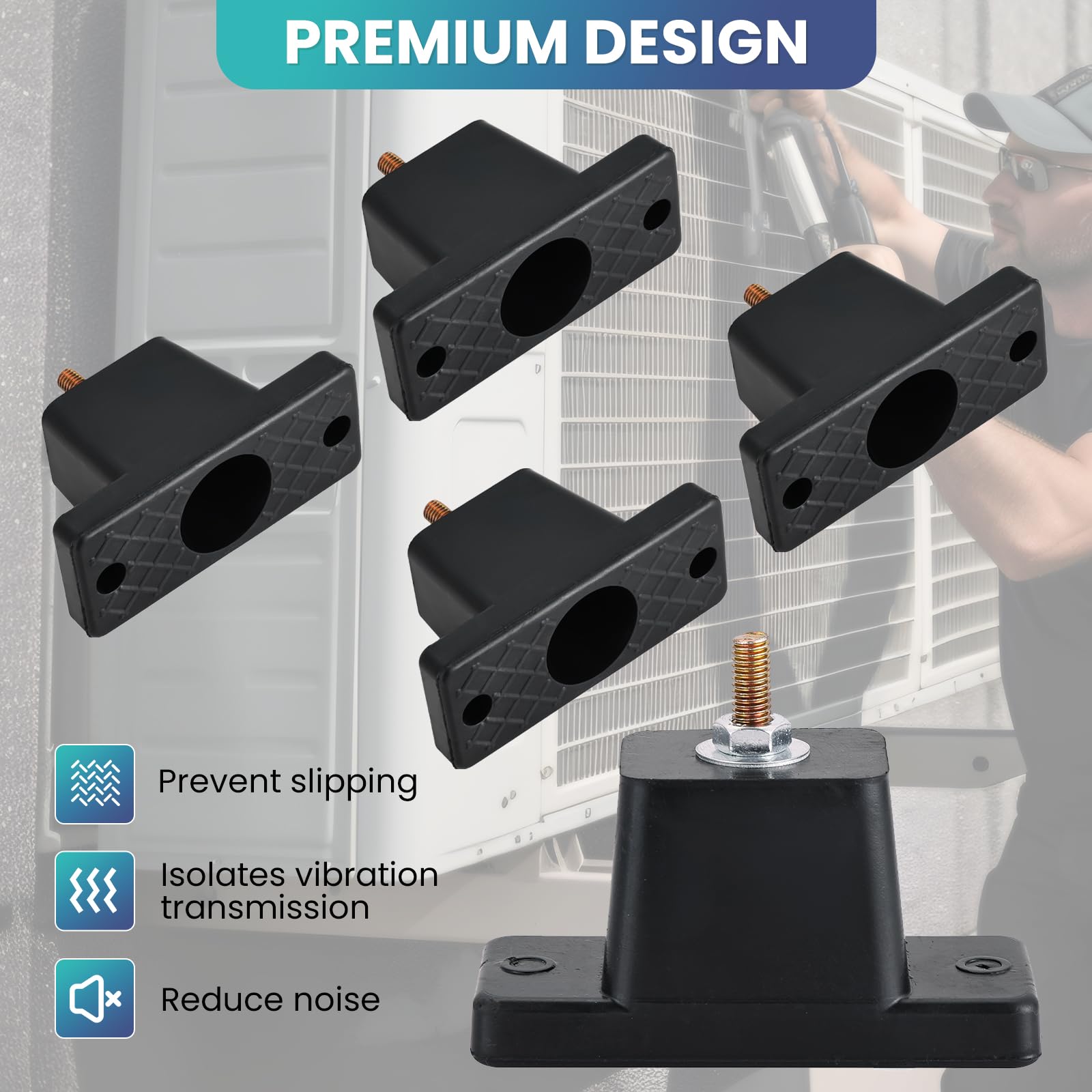 Air Conditioner Vibration Mounts - 4 Pack -4 Air Conditioner Vibration Mounts - 4 Pack -4