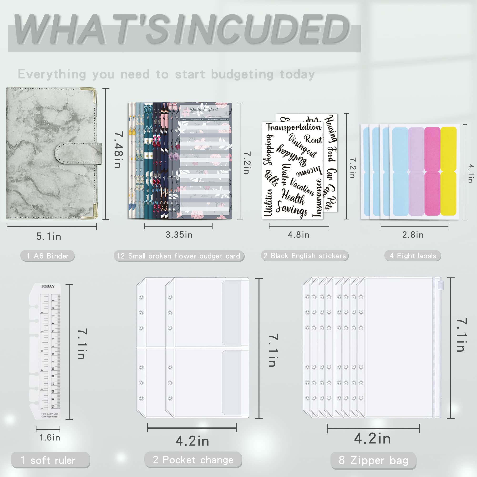 Budget Binder Cash Envelopes Set 28 Pieces Money Organiser for Saving