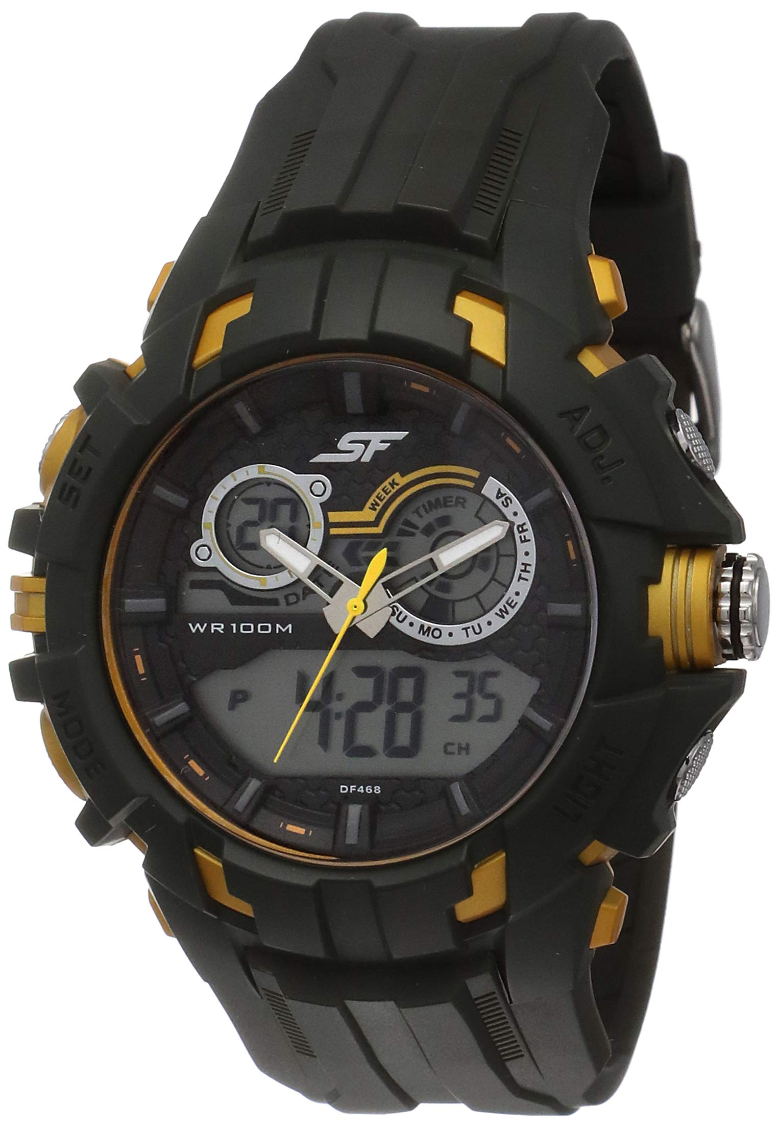 SF Quartz Analog Digital Green Dial Plastic Strap Watch for Men-NP77045PP05 (B0154XTCNI) Amazon Price History, Amazon Price Tracker