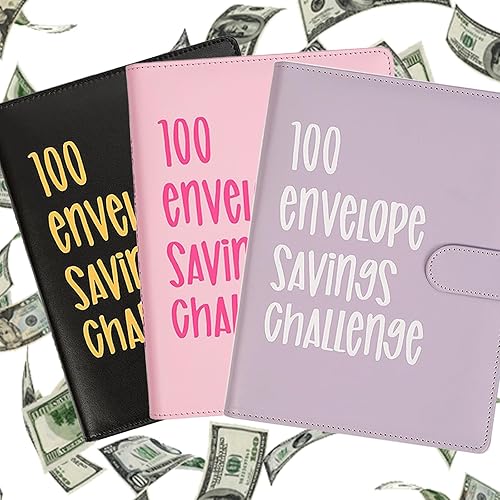 Carpeta de ahorro de dinero, libro de desafíos de ahorro de sobres, carpeta de desafío de sobre, carpeta de desafío de ahorro de 100 sobres, manera