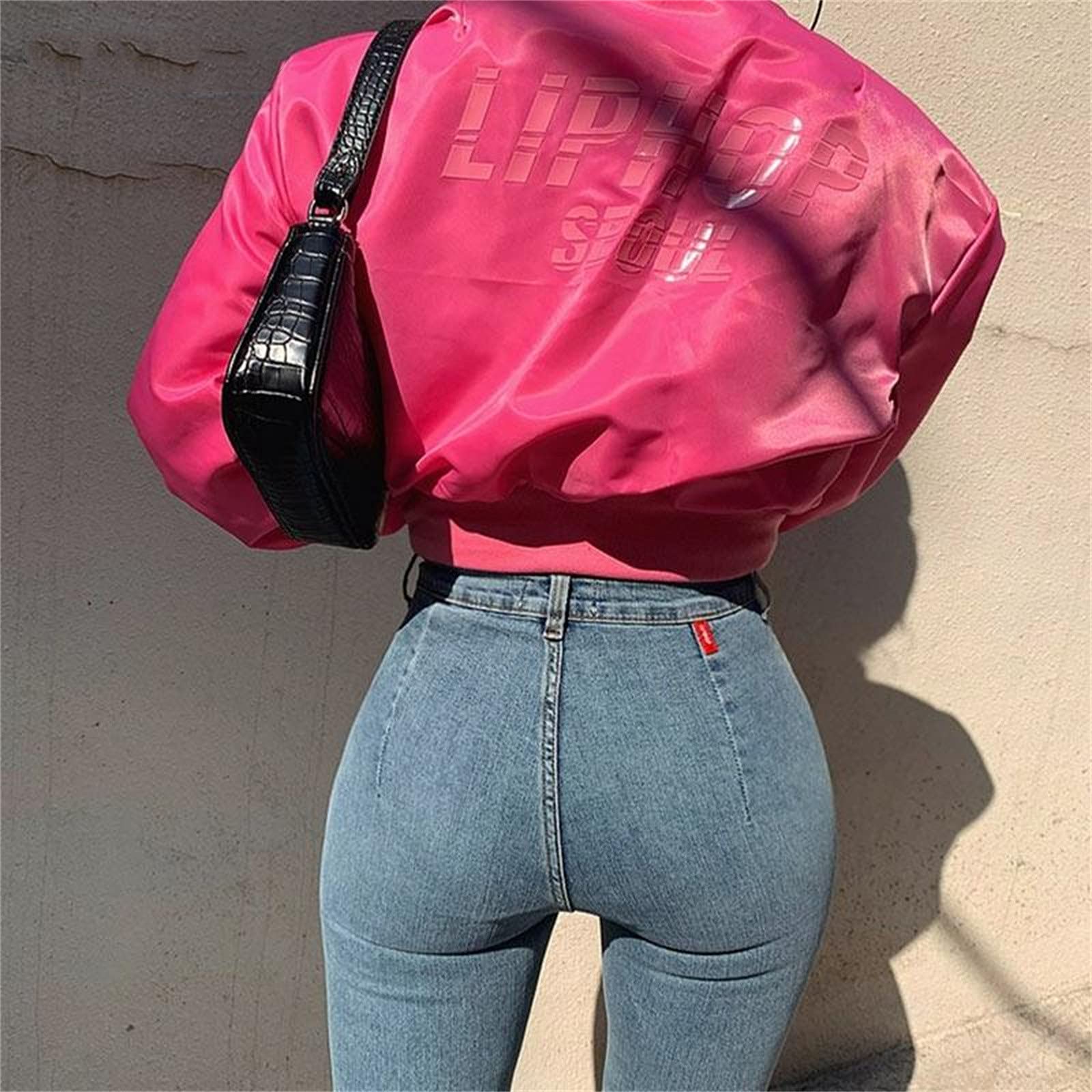 UKKO Jeans da Donna Pantaloni in Denim A Vita Alta Jeans da Donna A Vita Alta