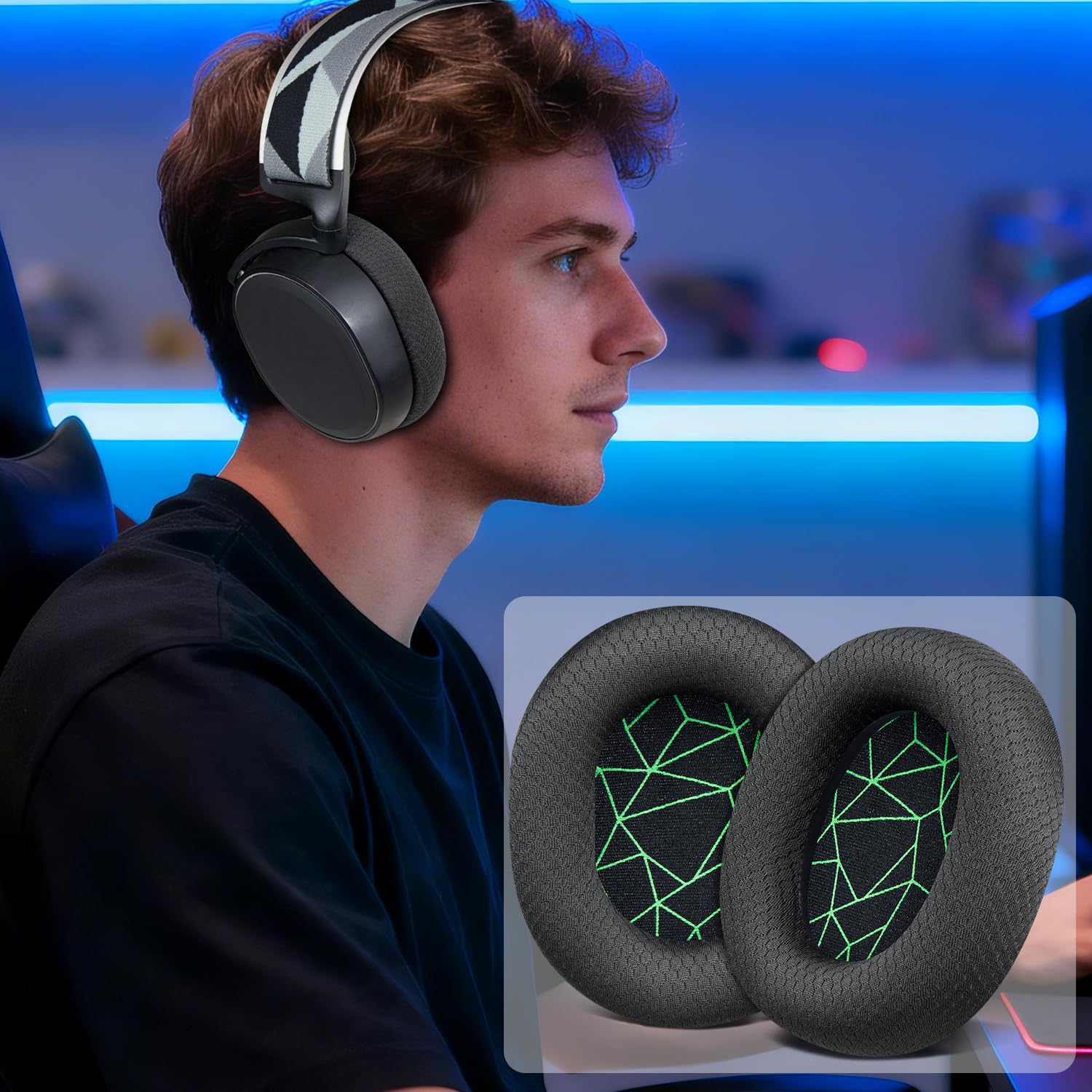 Amazon | SOULWIT メッシュ イヤーパッド for SteelSeries Arctis 7/9
